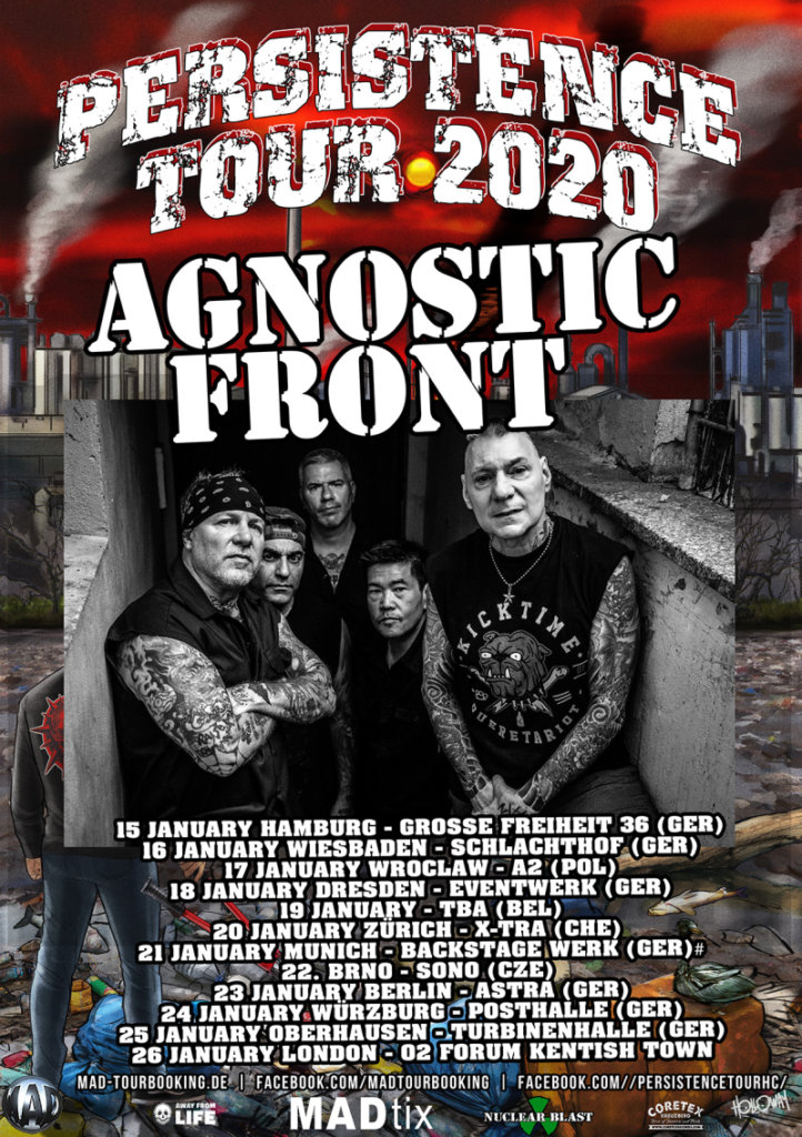 AGNOSTIC FRONT to play Persistence Tour 2020 Arrow Lords of Metal