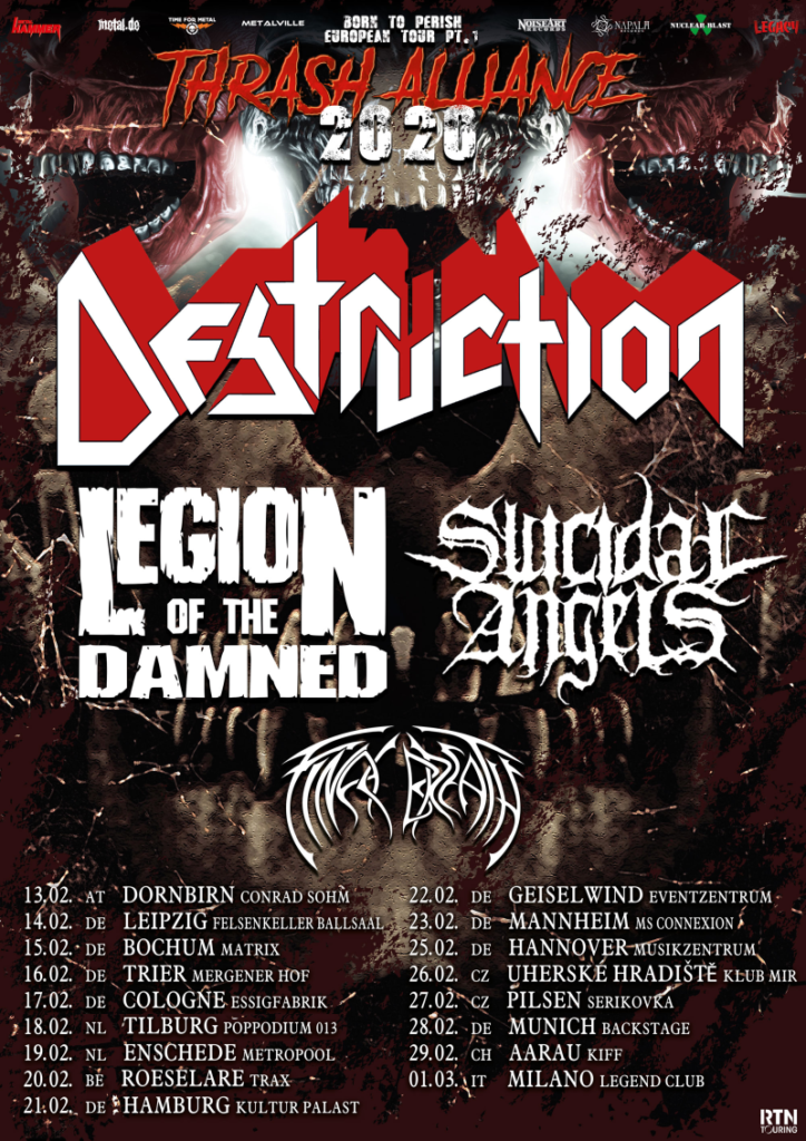 DESTRUCTION – announce “Thrash Alliance Tour 2020” – Arrow Lords of Metal