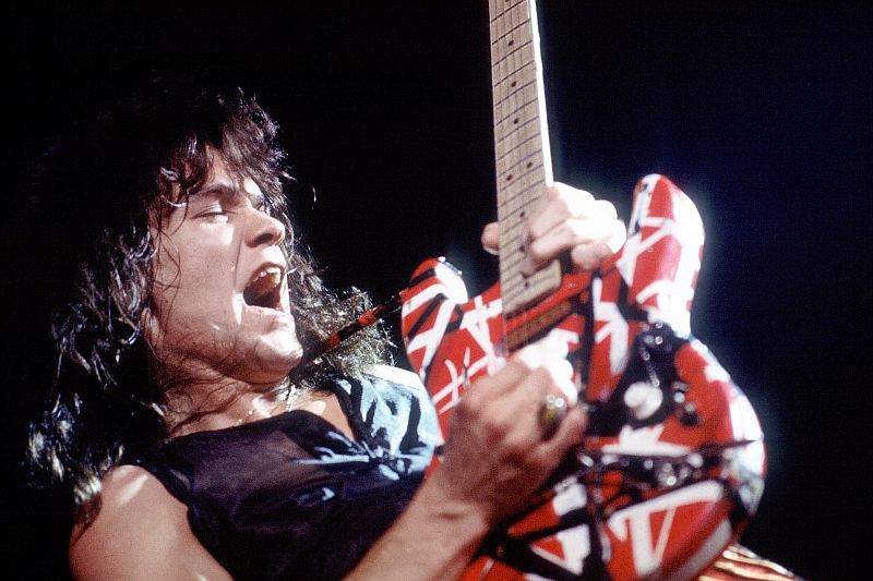 Six of EDDIE VAN HALEN’s stage-played Charvel EVH art series guitars go ...