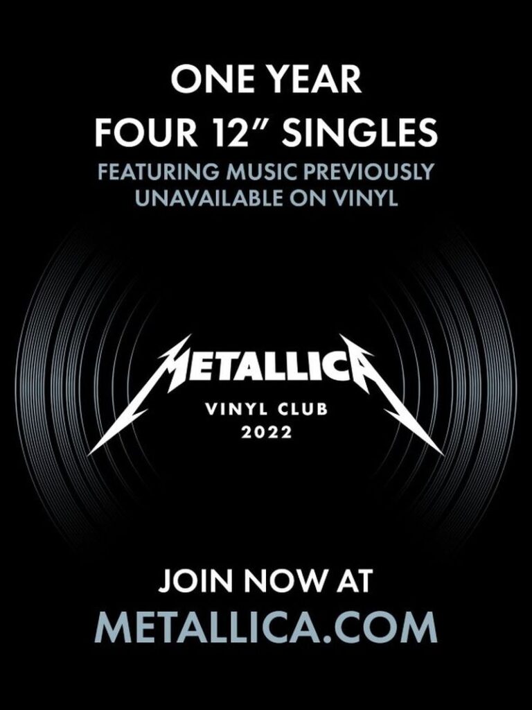 METALLICA launches 'Vinyl Club' 2022 – Arrow Lords of Metal