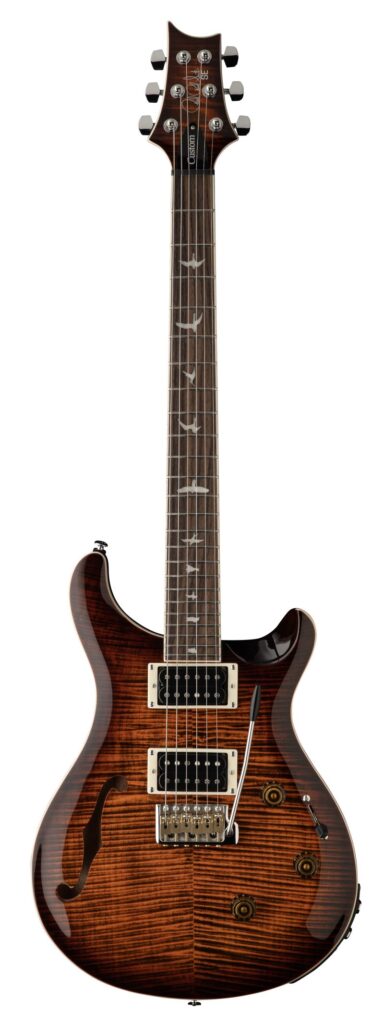 PRS Guitars-SE Custom 24 Semi-Hollow Piezo-Orange Tiger Smokeburst